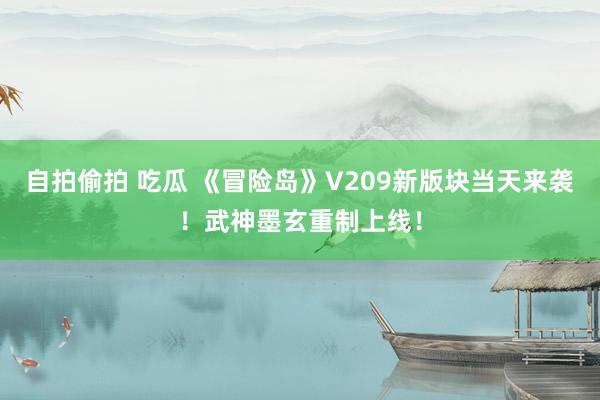 自拍偷拍 吃瓜 《冒险岛》V209新版块当天来袭！武神墨玄重制上线！