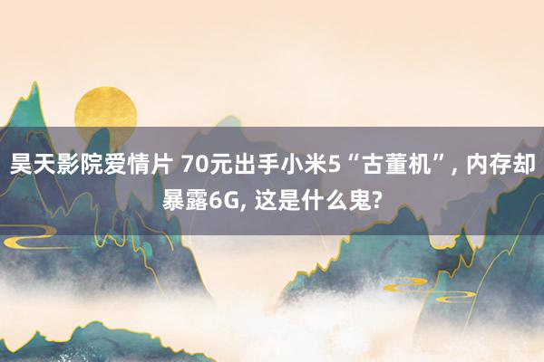 昊天影院爱情片 70元出手小米5“古董机”， 内存却暴露6G， 这是什么鬼?